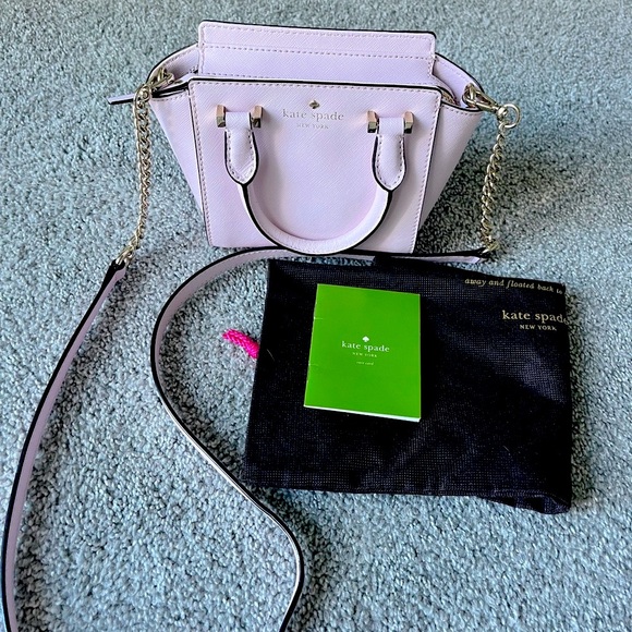 Kate Spade Cedar Street Mini Hayden Pink Leather Top Handle Crossbody Bag - Picture 1 of 10